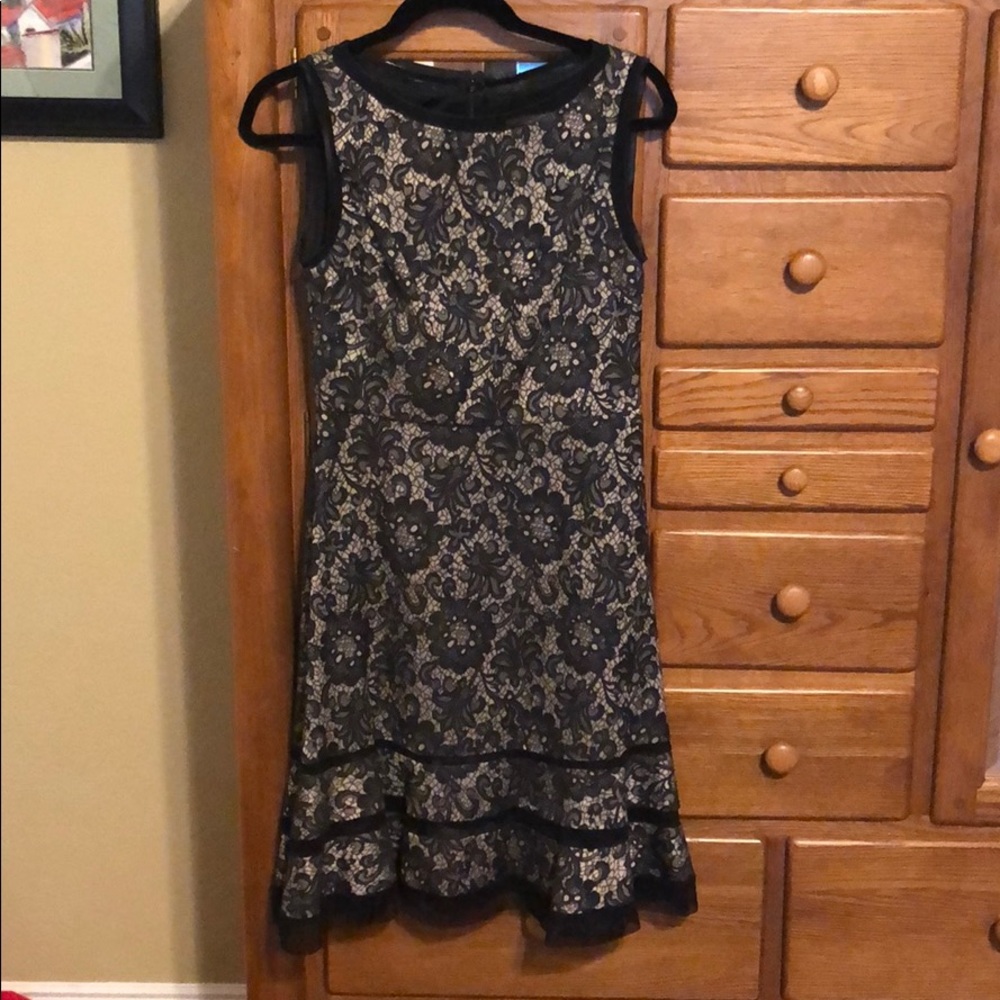 Joseph Ribkoff black and lace dress